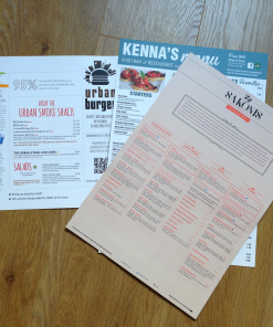 A3 restaurant menu printing - flat