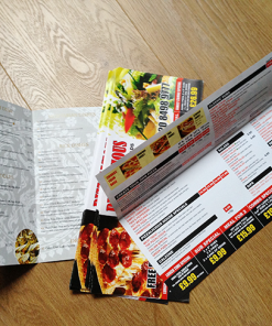 A4 half fold and dl leaflets