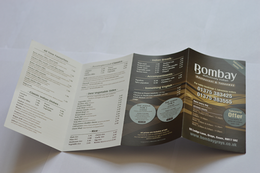 A4+ takeaway menu printing-design