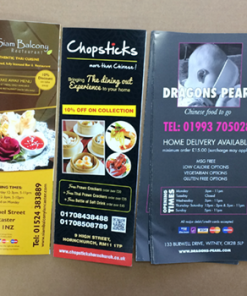 A3 Takeaway menu leaflet