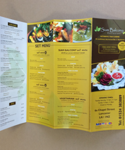A3 Takeaway menu leaflet